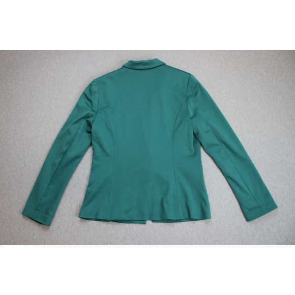 White house Black Market Jacket Womens Size 10 Green Collared One Button Stretch - Picture 2 of 9